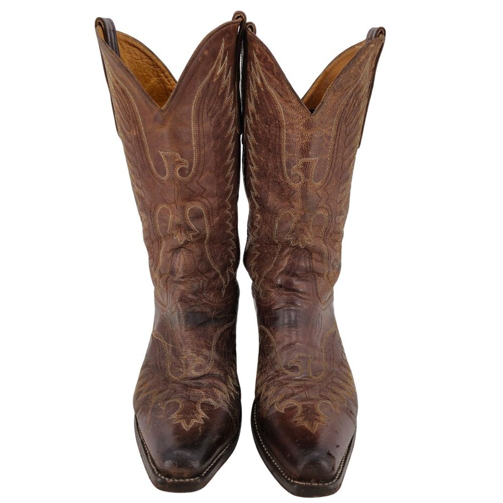 Old Gringo Eagle Snip Toe Mens Size 9.5D Brown Leather Cowboy Western Boots - Picture 2 of 13